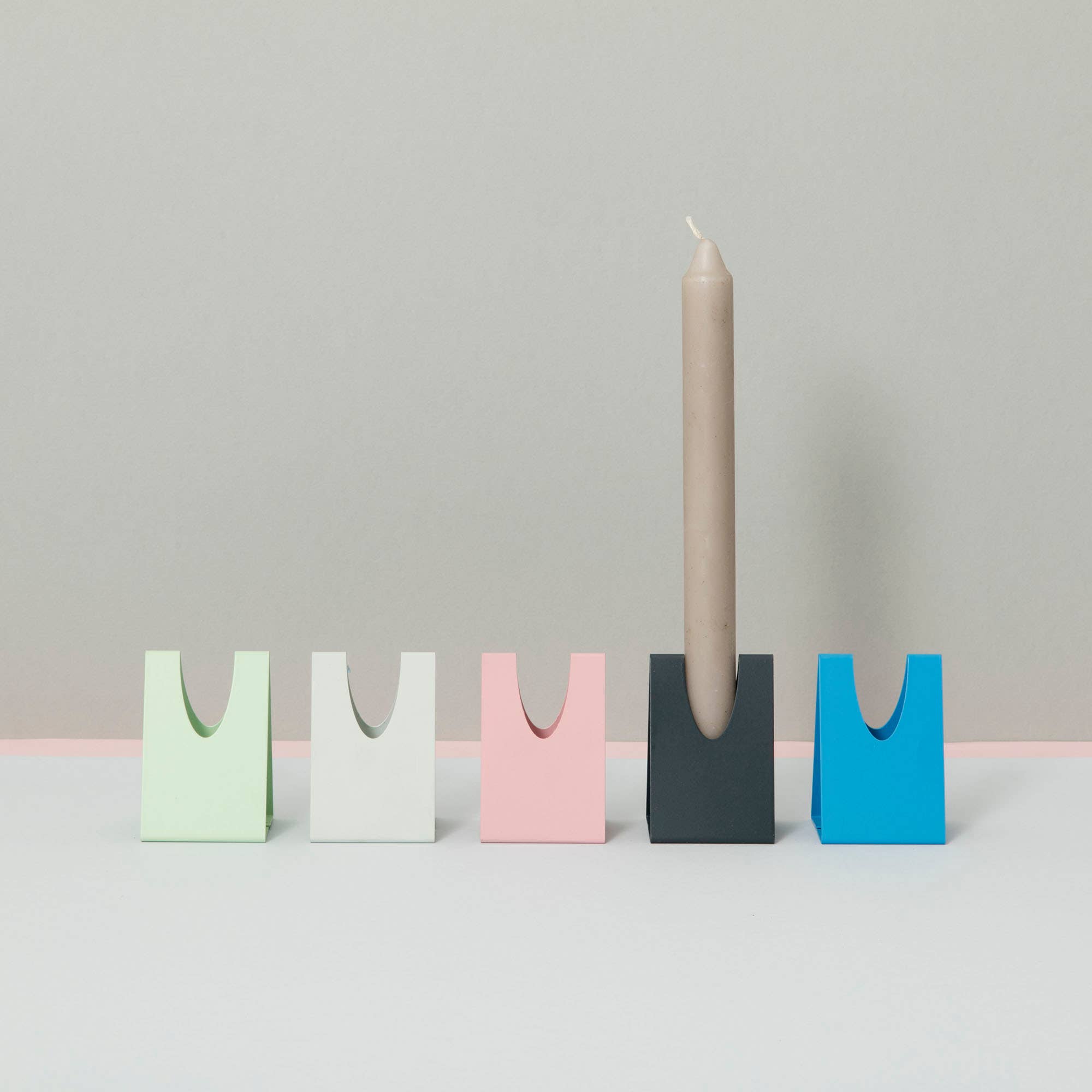 Triangle Candle Holder - Cobalt Blue