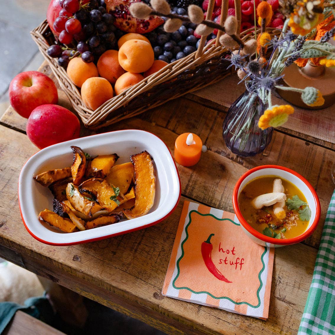 Chilli Enamel Food serving Dish - 20cm