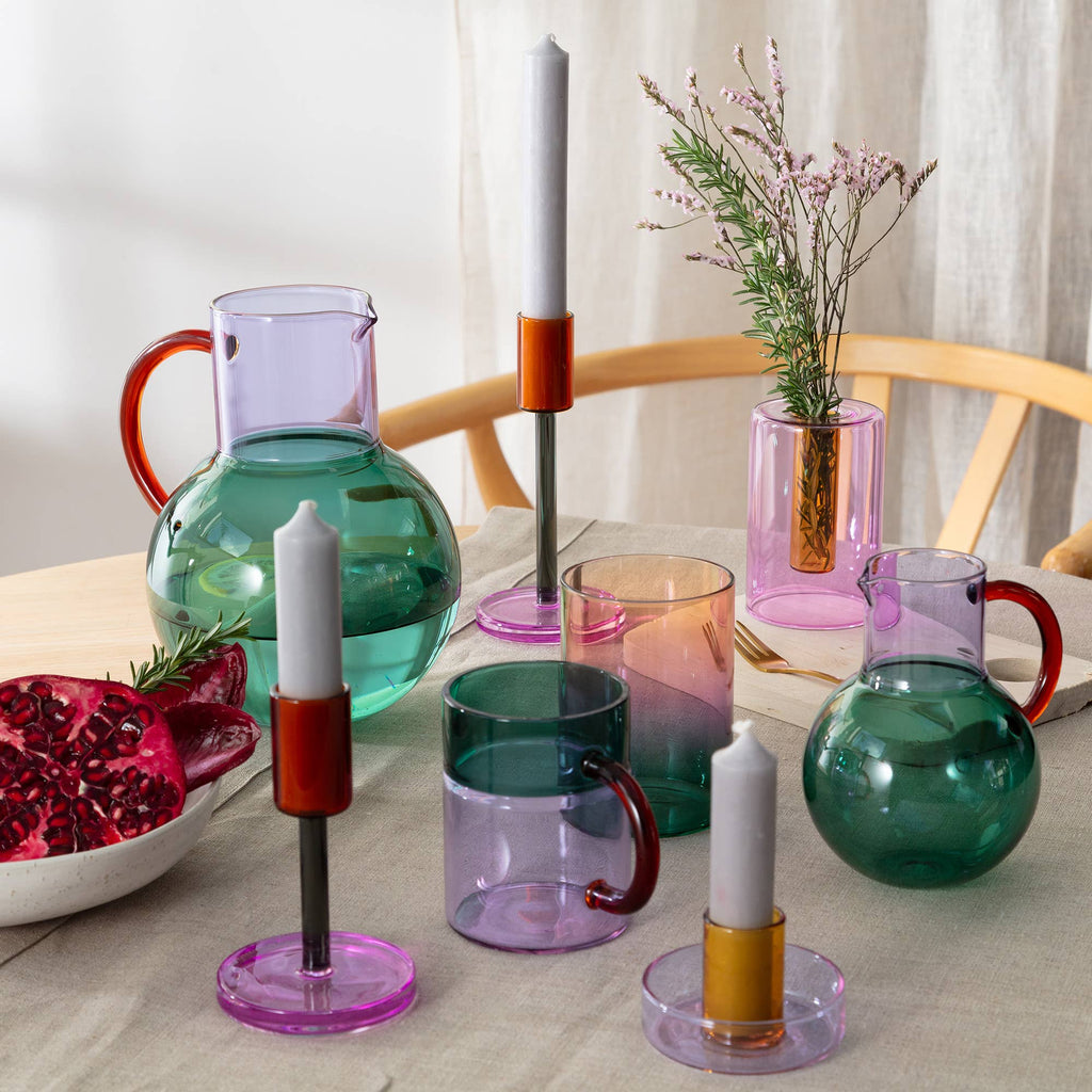 Pablo Glass Mug - Lilac and Green