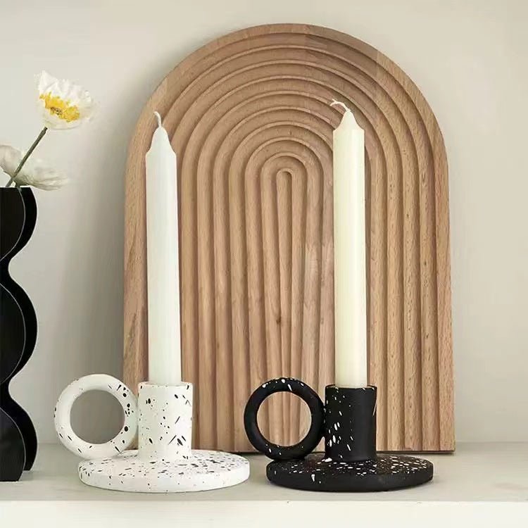 INK SPLASH CANDLE HOLDER SET