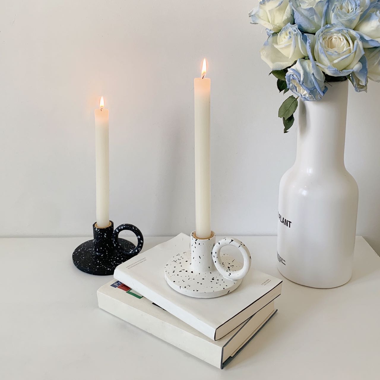 INK SPLASH CANDLE HOLDER SET