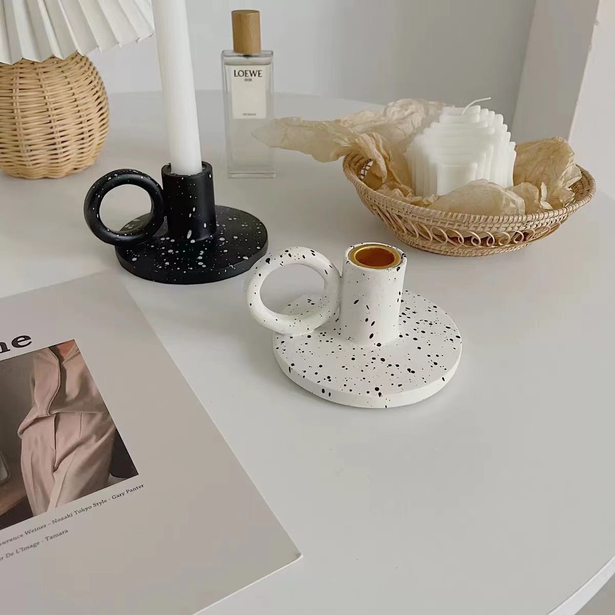 INK SPLASH CANDLE HOLDER SET