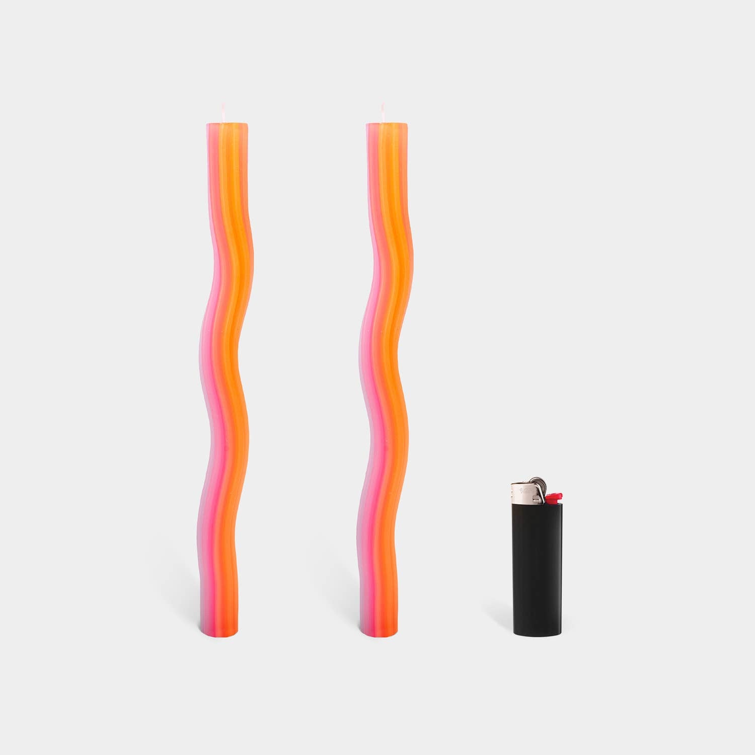 Wiggle Candles - Orange and Pink