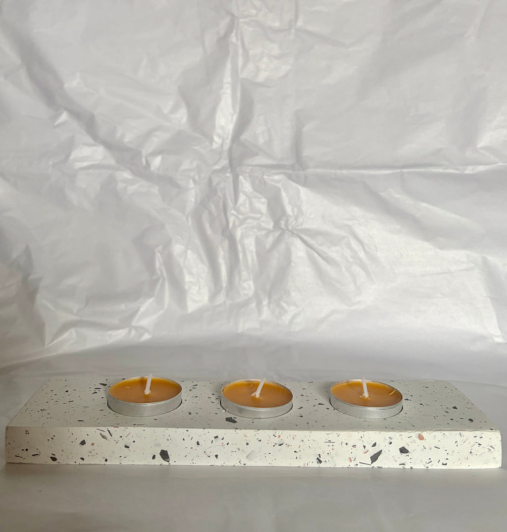 Reversible Terrazzo candle holder and incense burner