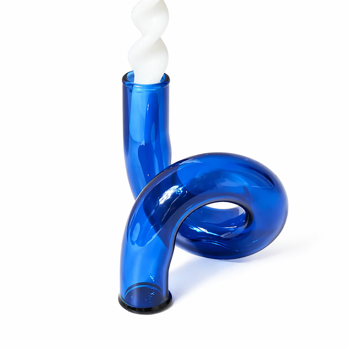 Twist Flower Vase: Blue