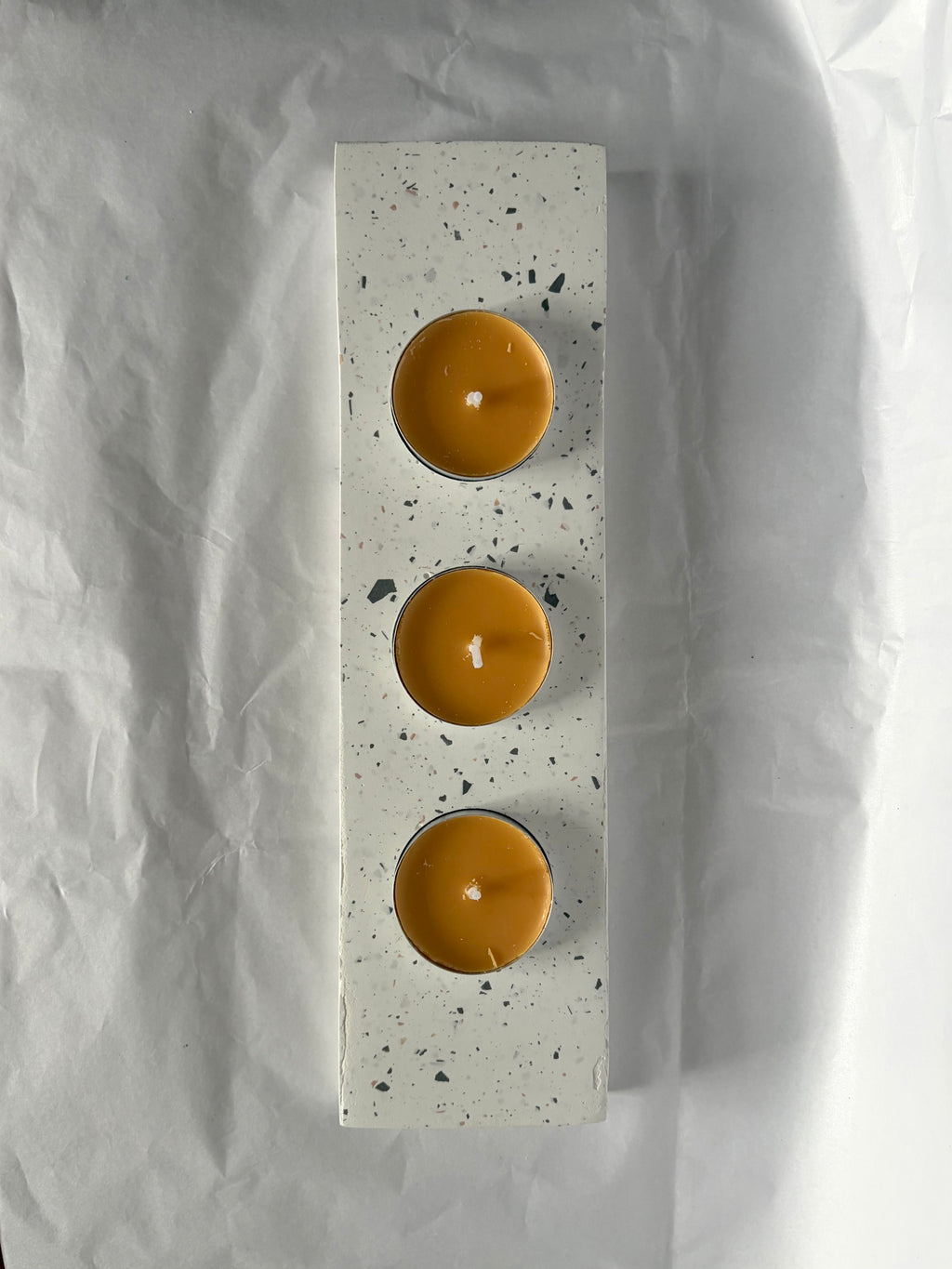Reversible Terrazzo candle holder and incense burner