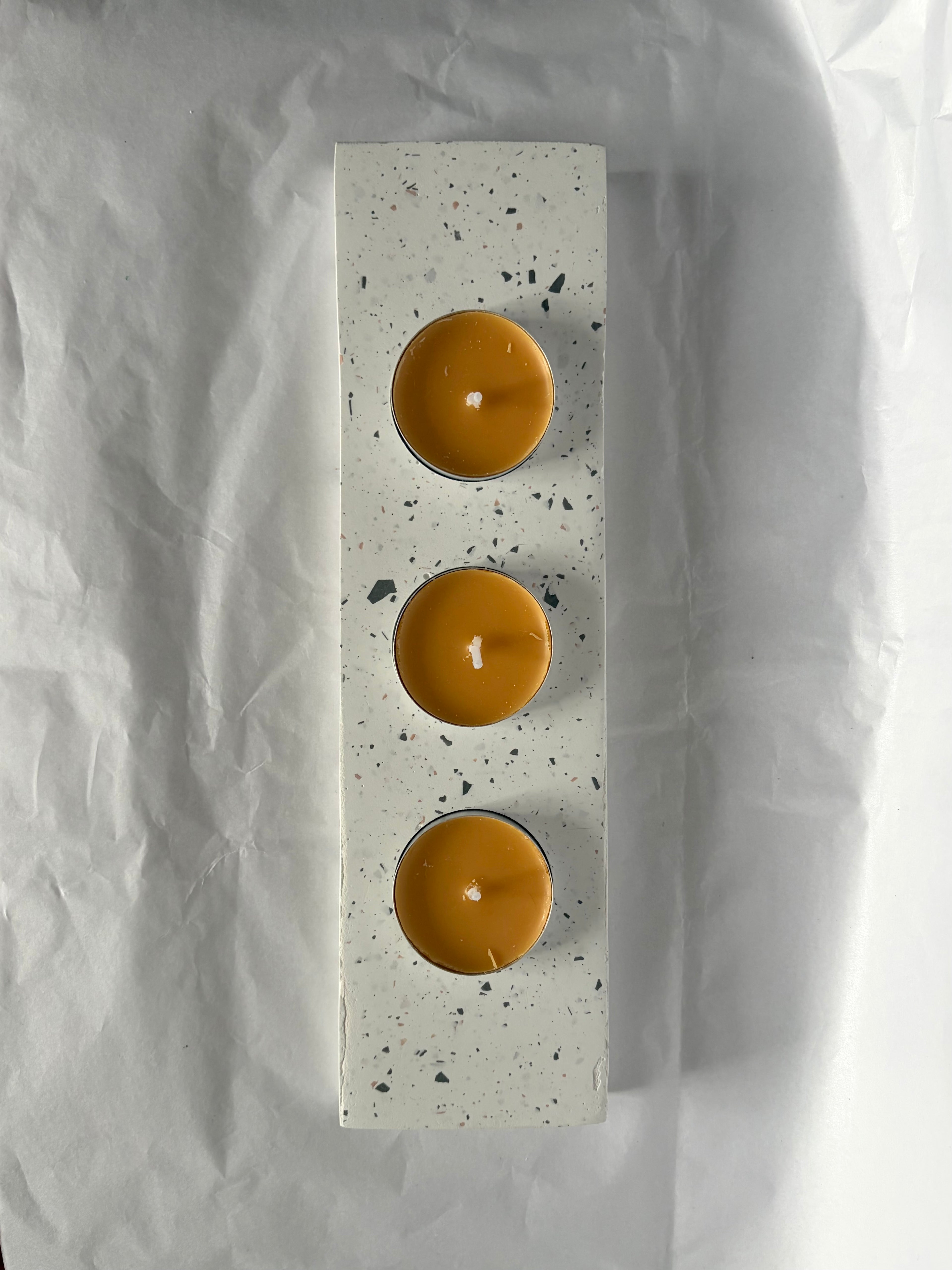 Reversible Terrazzo candle holder and incense burner