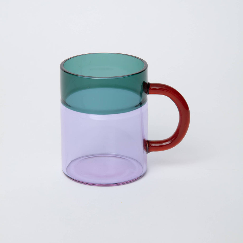 Pablo Glass Mug - Lilac and Green