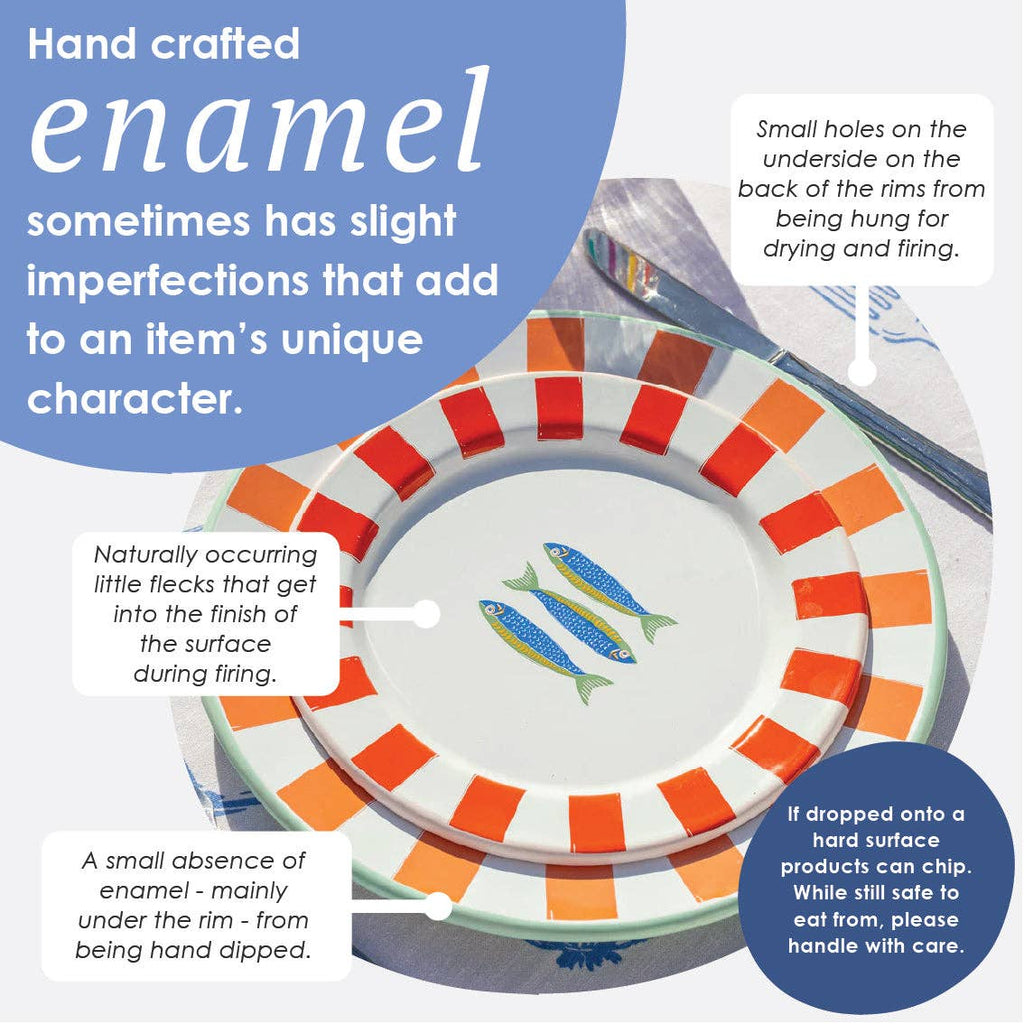 Bon Appetit Enamel Plate Starter Set - set of 4