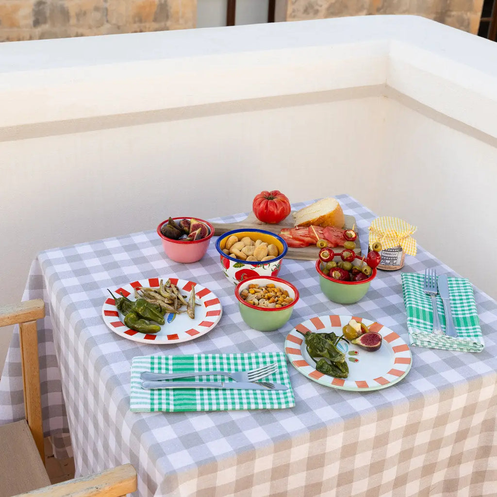 Bon Appetit Enamel Plate Starter Set - set of 4