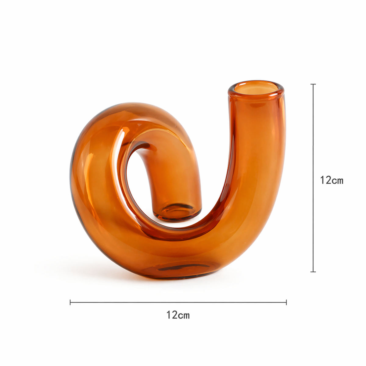 Twist Flower Vase: Brown