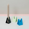 Triangle Candle Holder - Cobalt Blue