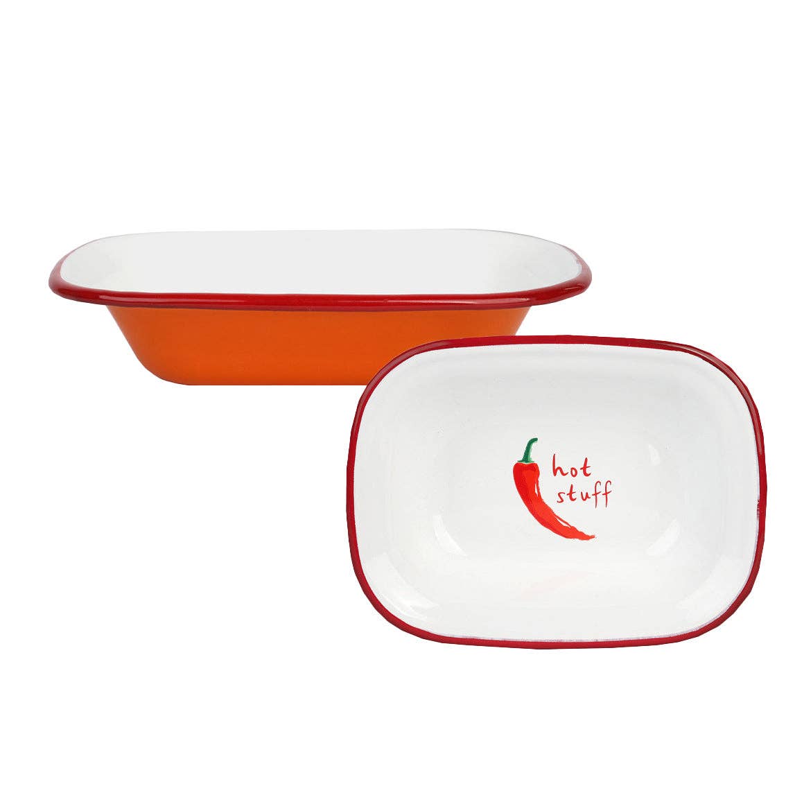 Chilli Enamel Food serving Dish - 20cm