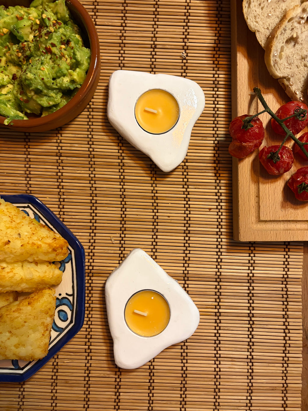 EGG TEA LIGHT HOLDER - SET OF TWO