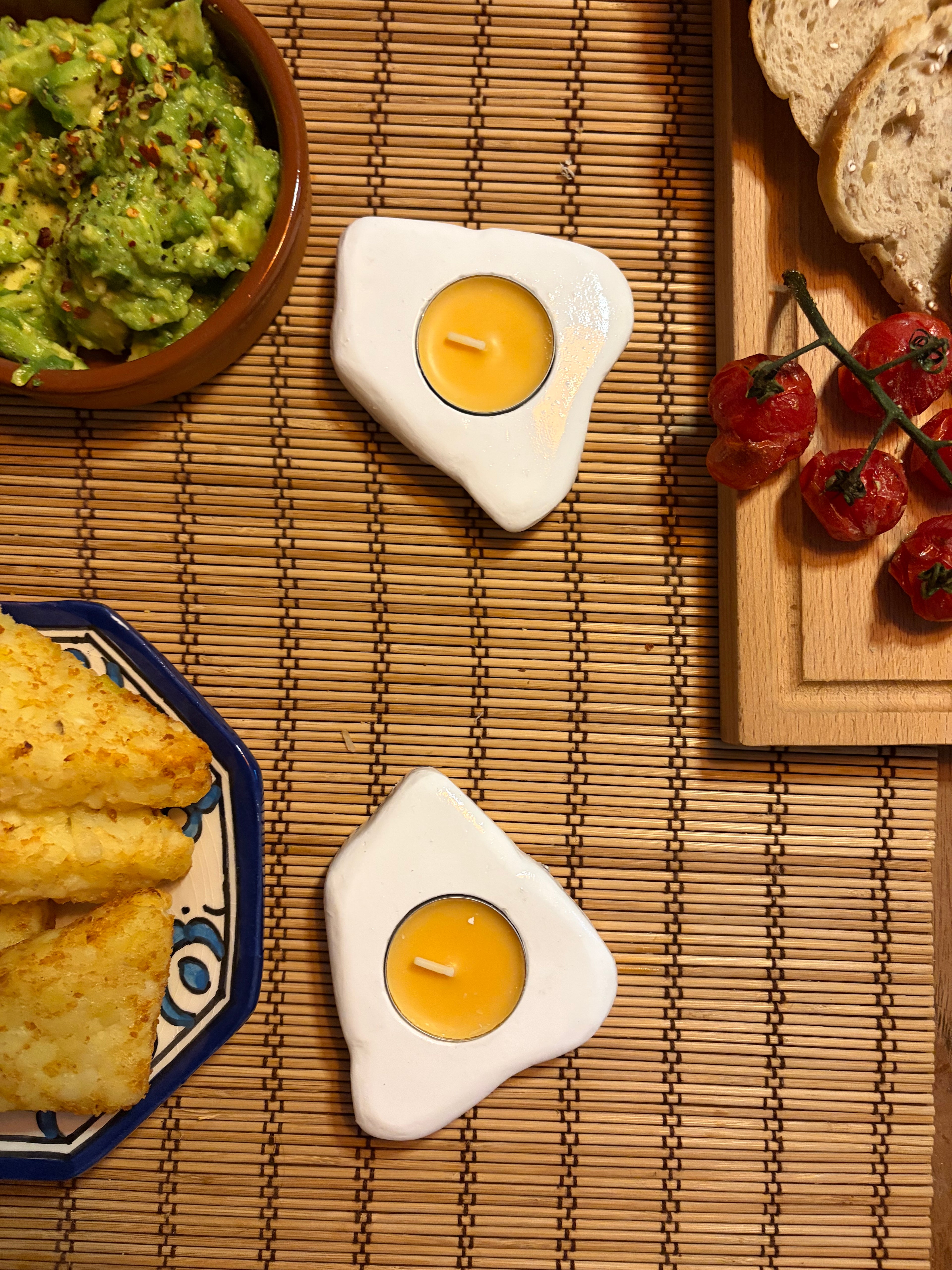 EGG TEA LIGHT HOLDER - SET OF TWO