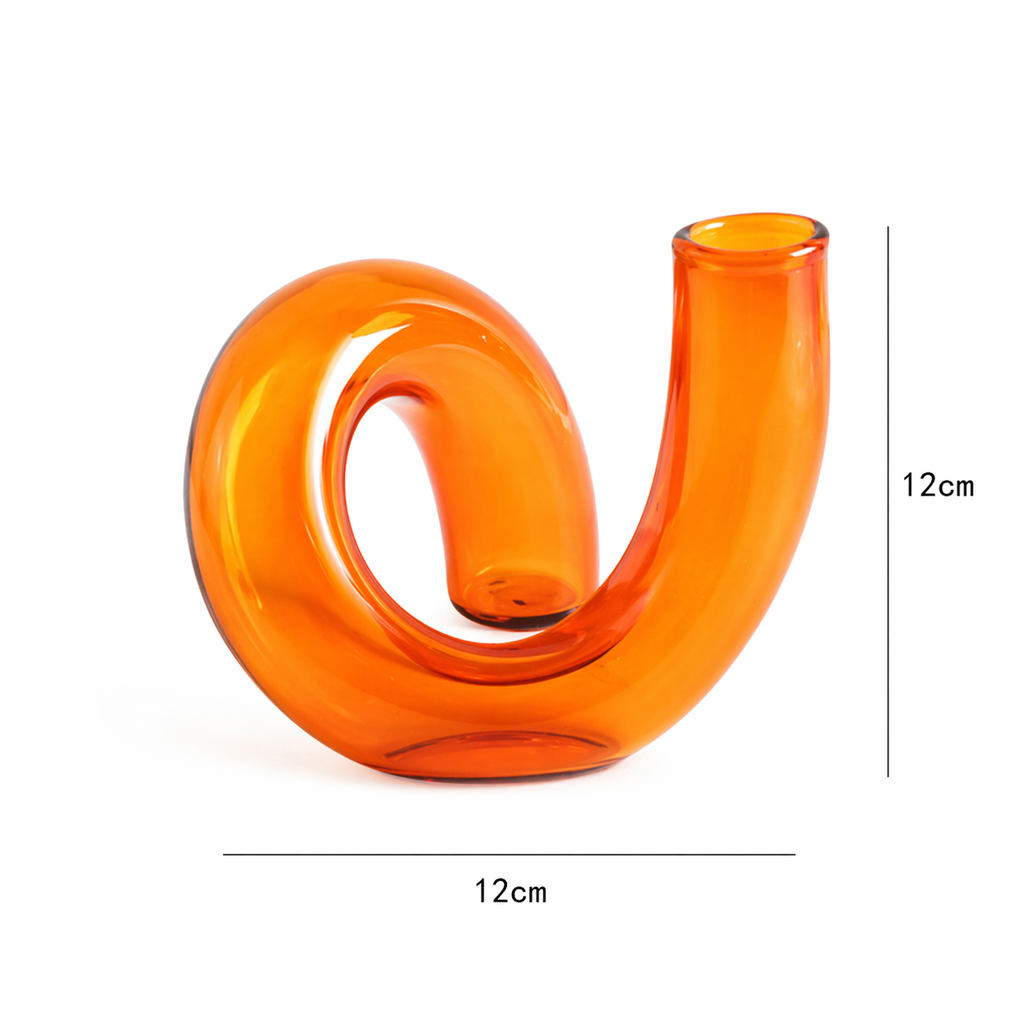 Twist Flower Vase: Orange