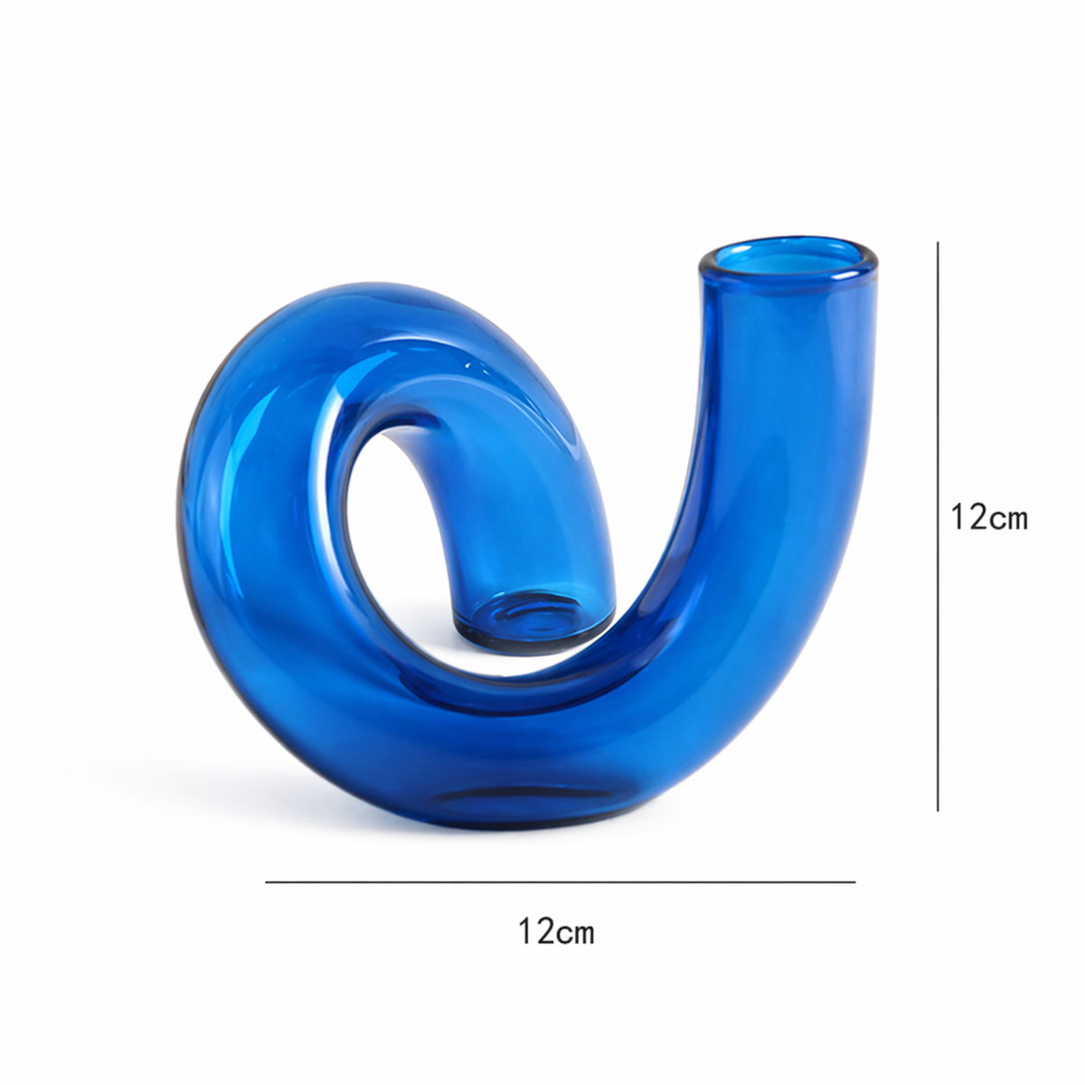 Twist Flower Vase: Blue