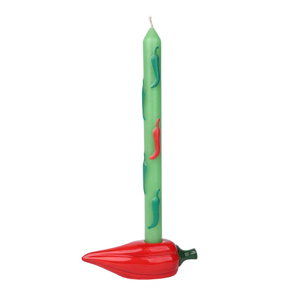 Green Chilli Taper Candles - 2 Pack